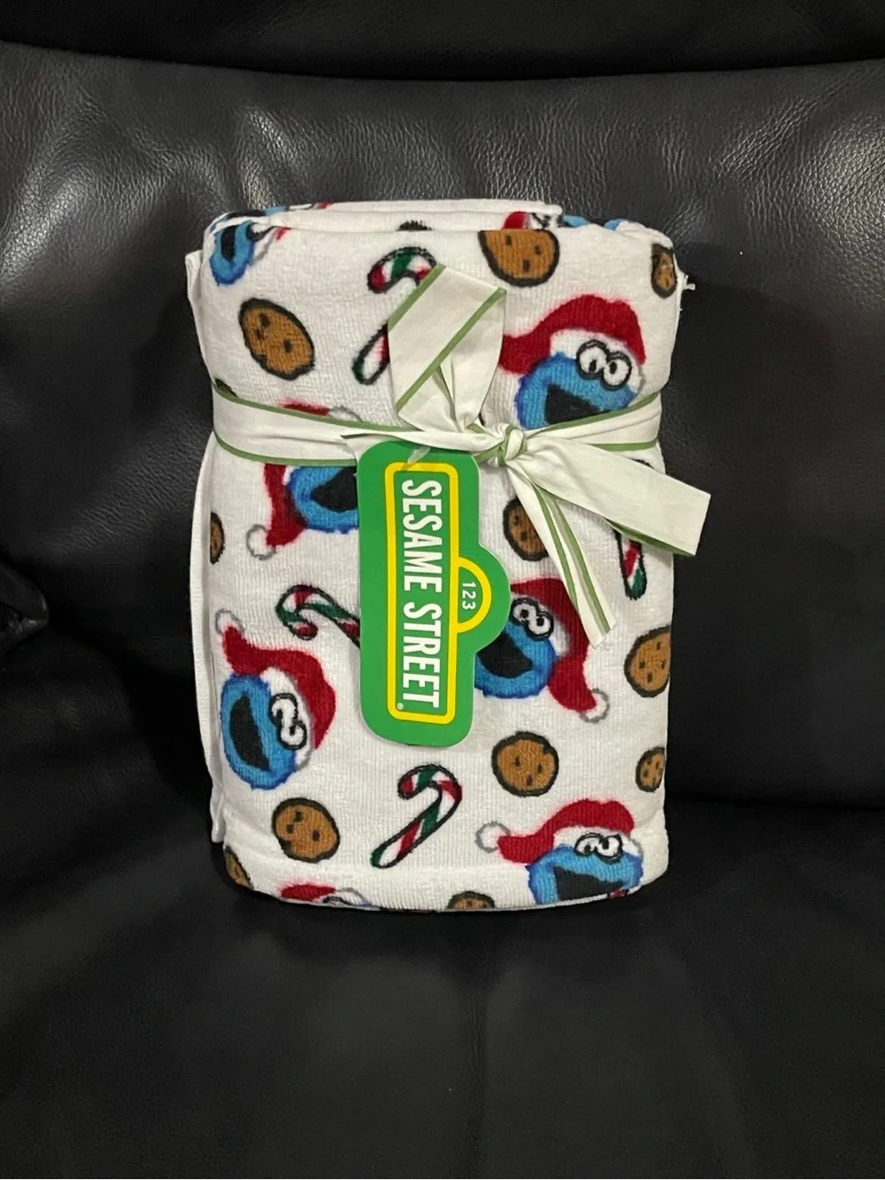 Christmas Sesame Street Cookie Monster Hand Towels, Set of 2